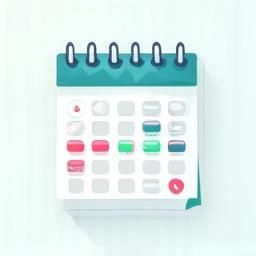 Icon or illustration representing a calendar for scheduling tasks